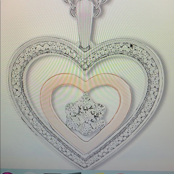 COPY - Diamond silver 925 and rose gold 10k heart… - Picture 12 of 12